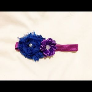 NWOT Purple and blue headband bow